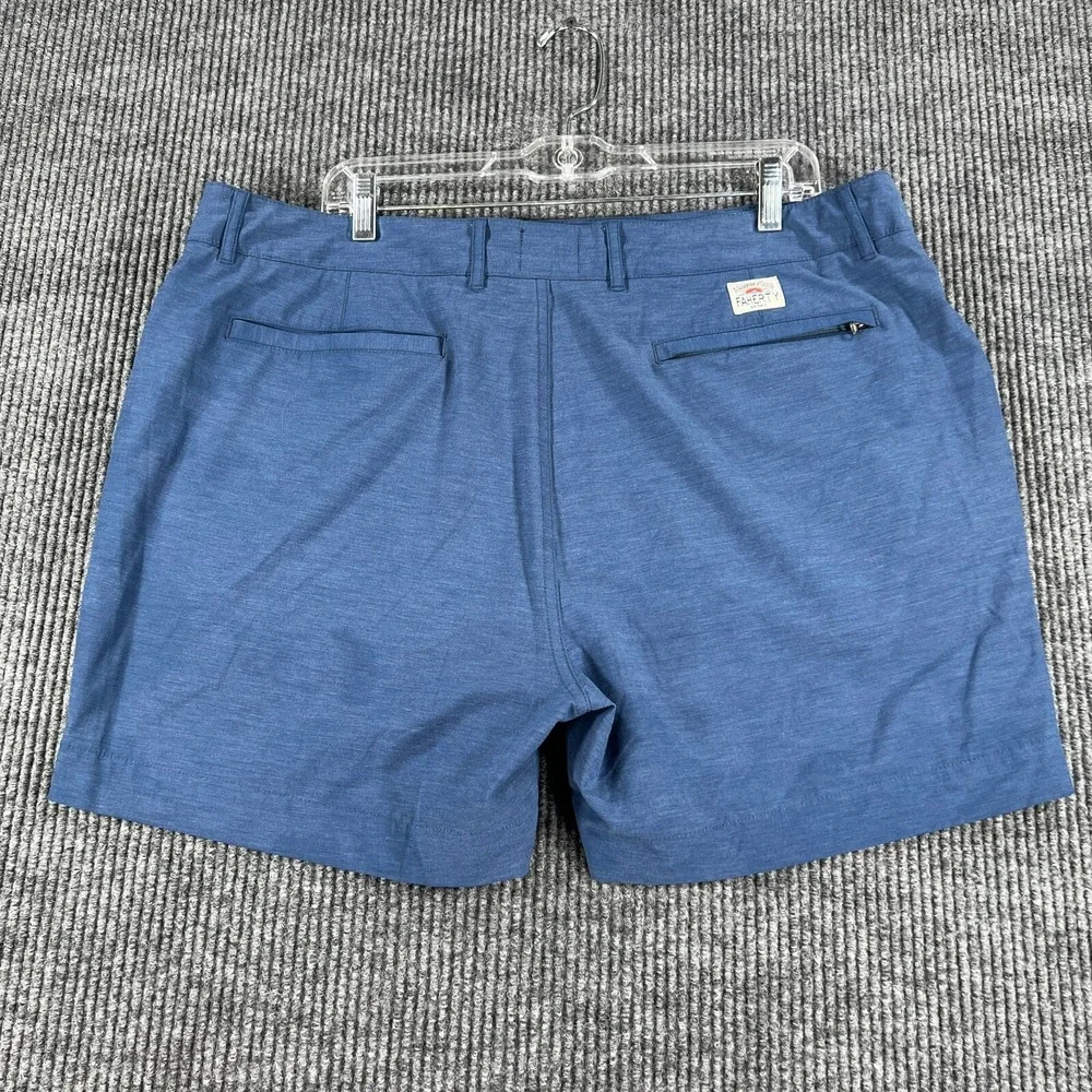Faherty All Day Shorts Mens Size 38 Blue Casual Outdoor Active Beach Vacation